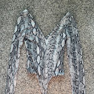 Lulus Snakeskin Bodysuit